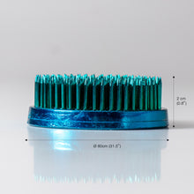 Load image into Gallery viewer, Blue Round Brass Ikebana Kenzan Flower Pin Frog