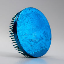 Load image into Gallery viewer, Blue Round Brass Ikebana Kenzan Flower Pin Frog