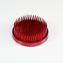 Load image into Gallery viewer, Red Round Brass Ikebana Kenzan Flower Pin Frog