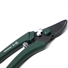 Load image into Gallery viewer, Green garden shears with Wazakura branding on a white background