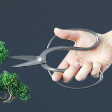 Laden Sie das Bild in den Galerie-Viewer, Stainless Yasugi Steel Traditional Bonsai Scissors 7"(180mm) - Wazakura Japan