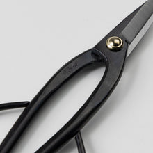 Laden Sie das Bild in den Galerie-Viewer, Close up on the Ashinaga Bonsai Scissors engraving on the handle