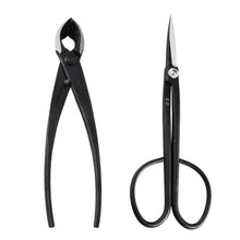 Load image into Gallery viewer, 2PCS Japanese Bonsai Essential Tool Set [ Yasugi Twig Scissors + Concave Cutter ] - Wazakura Japan
