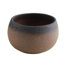 Load image into Gallery viewer, [ Banko Series ] Small Bonsai Pot Bowl 3.8" (100mm) Brown and Black - Wazakura Japan
