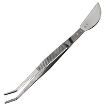 Load image into Gallery viewer, Bonsai Curved Tip Tweezer with Spatula 8-1/4"(210mm) - Wazakura Japan
