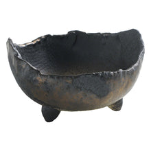 Load image into Gallery viewer, [ Banko Series ] Rustic Crescent Bonsai Pot 4.7" (120mm) - Black and Brown - Wazakura Japan
