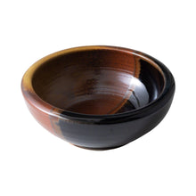 Load image into Gallery viewer, [ Minoyaki Series ] Small Ikebana Vase Round 5"(128mm) Black and Brick Red - Wazakura Japan
