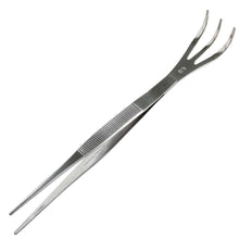 Laden Sie das Bild in den Galerie-Viewer, Bonsai Curved Tip Tweezer with Rake 8.6"(220mm) - Wazakura Japan
