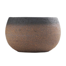 Load image into Gallery viewer, [ Banko Series ] Small Bonsai Pot Bowl 3.8" (100mm) Brown and Black - Wazakura Japan
