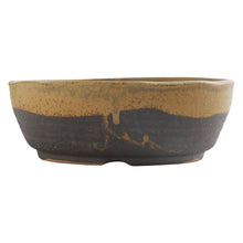 Load image into Gallery viewer, [ Shigaraki Series ] Sand Brown Stripe Glazed Bonsai Pot 6.6" (170 mm) - Wazakura Japan
