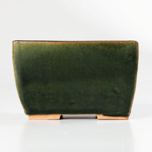 Load image into Gallery viewer, [ Tokoname Series ] Rectangular Olive Green Glazed Bonsai Pot 5.3"(135 mm) - Wazakura Japan
