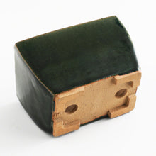 Load image into Gallery viewer, [ Tokoname Series ] Rectangular Olive Green Glazed Bonsai Pot 5.3"(135 mm) - Wazakura Japan
