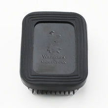Load image into Gallery viewer, view fof the back of the black kenzan with engraving
