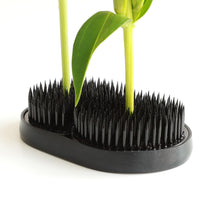 Load image into Gallery viewer, Sun and moon black kenzan with flower stem 
