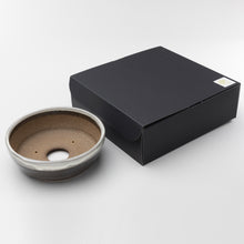 Load image into Gallery viewer, [ Shigaraki Series ] White Stripe Glazed Bonsai Pot 6.6" (170 mm) - Wazakura Japan
