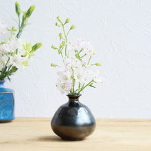 Load image into Gallery viewer, [Minoyaki Series] Small Ikebana Vase Bottle Shaped Metallic Black - Wazakura Japan
