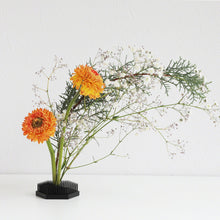 將圖片載入圖庫檢視器 [New] Hexagon Shaped Black Ikebana Kenzan - Wazakura Japan
