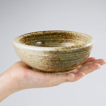 Load image into Gallery viewer, 2PCS Japanese Ikebana Essential Tool Set [ Brass Kenzan + Sand Beige Vase ] - Wazakura Japan
