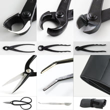 Load image into Gallery viewer, 5PCS Bonsai Tool Kit [ Ashinaga Scissors + 3 Cutters + Tweezers] - Wazakura Japan
