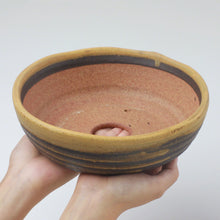 Laden Sie das Bild in den Galerie-Viewer, [ Shigaraki Series ] Sand Brown Stripe Glazed Bonsai Pot 8.2" (210 mm) - Wazakura Japan
