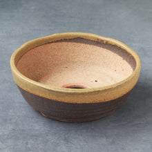 Load image into Gallery viewer, [ Shigaraki Series ] Sand Brown Stripe Glazed Bonsai Pot 6.6" (170 mm) - Wazakura Japan
