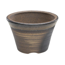 Load image into Gallery viewer, [ Banko Series ] Small Rounded Bonsai Pot 4.3" (110mm)– Golden Brown - Wazakura Japan
