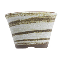 Load image into Gallery viewer, [ Banko Series ] Small Rounded Bonsai Pot 4.3" (110mm)– Brush White - Wazakura Japan
