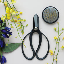 Laden Sie das Bild in den Galerie-Viewer, 2PCS Japanese Ikebana Essential Tool Set [ Koryu Scissors + Round Brass Kenzan] - Wazakura Japan
